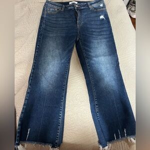 Women's Distressed Blue Jeans